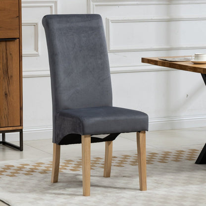 Set of 2 Rimini Velvet Dining Chairs