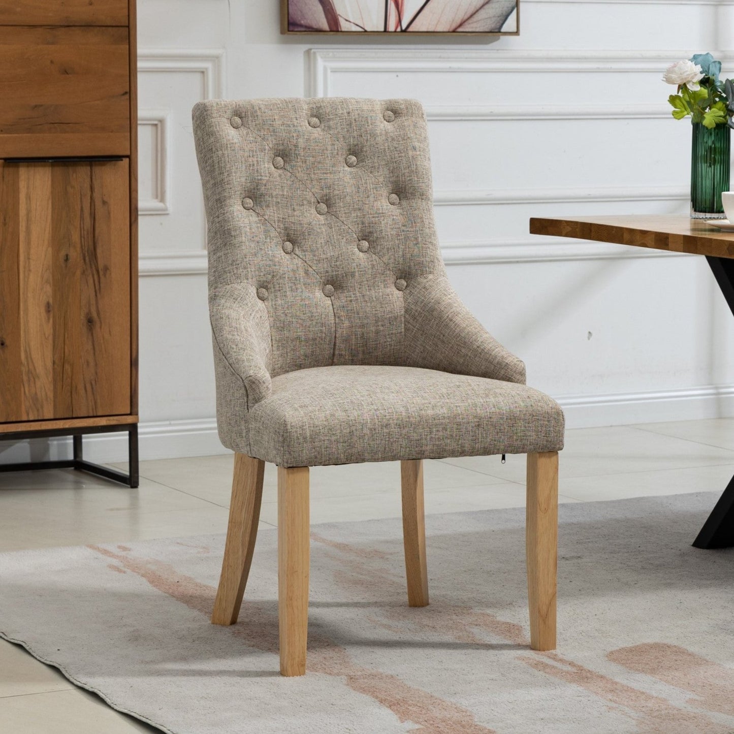 Set of 2 Ravenna Fabric Dining Chairs