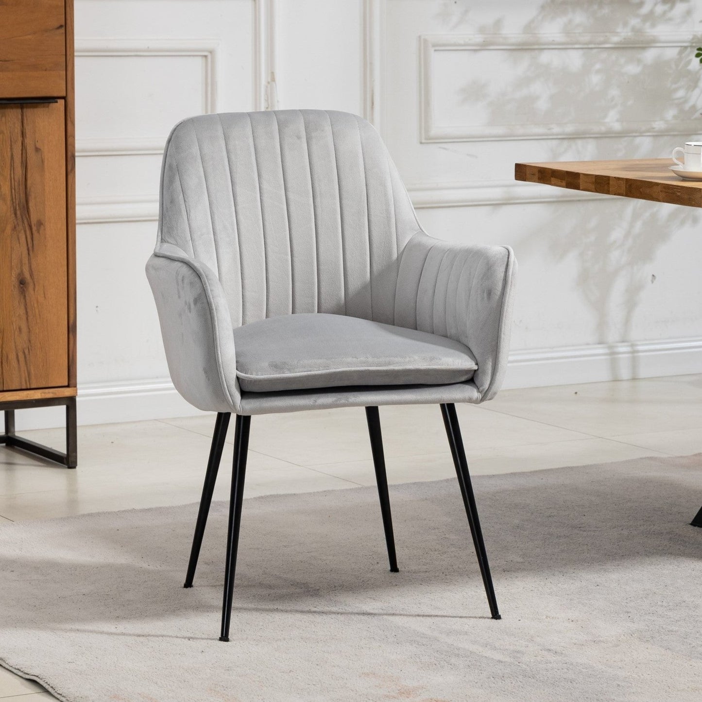 Set of 2 Carrara Velvet Dining Chairs