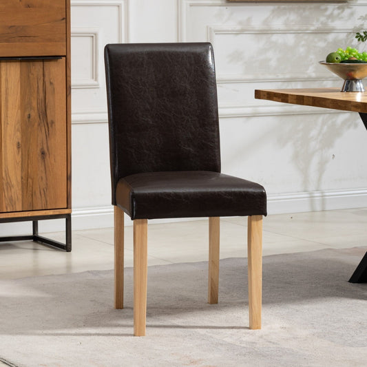 Set of 2 Maiolo Faux Leather Dining Chairs